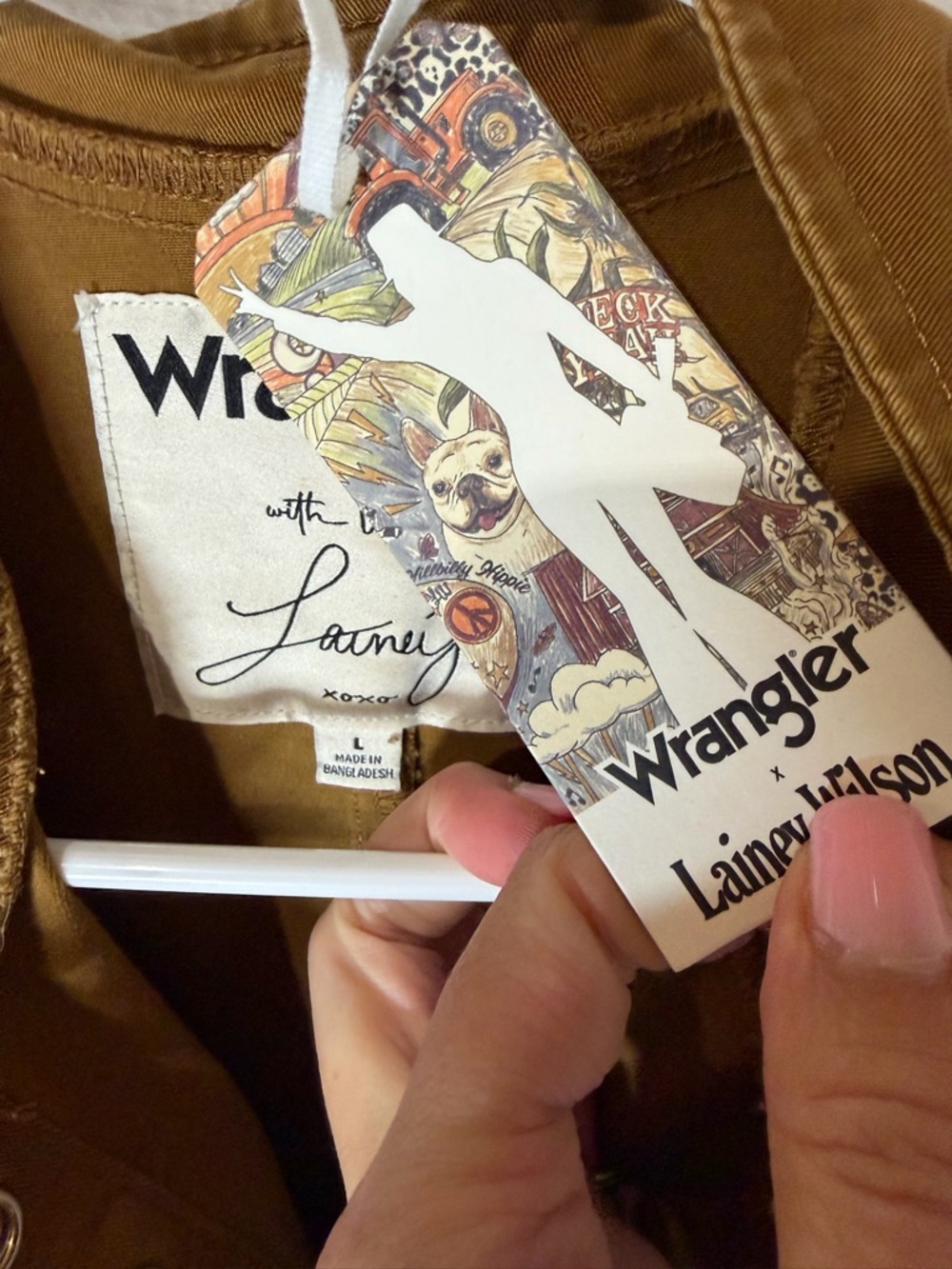 Wrangler X Lainey Wilson Embroidered Utility Jacket Brown Limited Edition Large - Picture 5 of 7